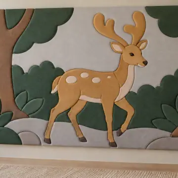 Orman Eşiğinde Geyik duvar tasarımı