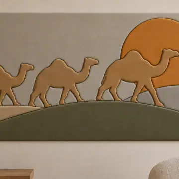 Çöldeki Deve Kervanı duvar tasarımı