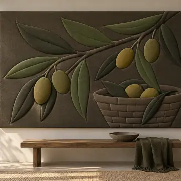 Zeytin Dalı ve Sepet duvar tasarımı