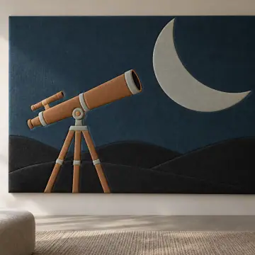 Gökyüzüne Bakan Teleskop duvar tasarımı