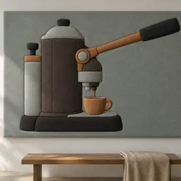 Espresso Makinesi duvar tasarımı