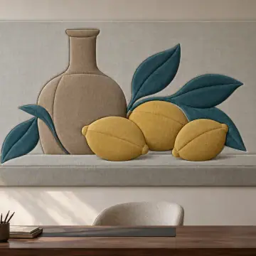 Limonlu Cam Şişe duvar tasarımı