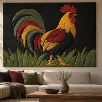 Kırmızı Horoz duvar tasarımı